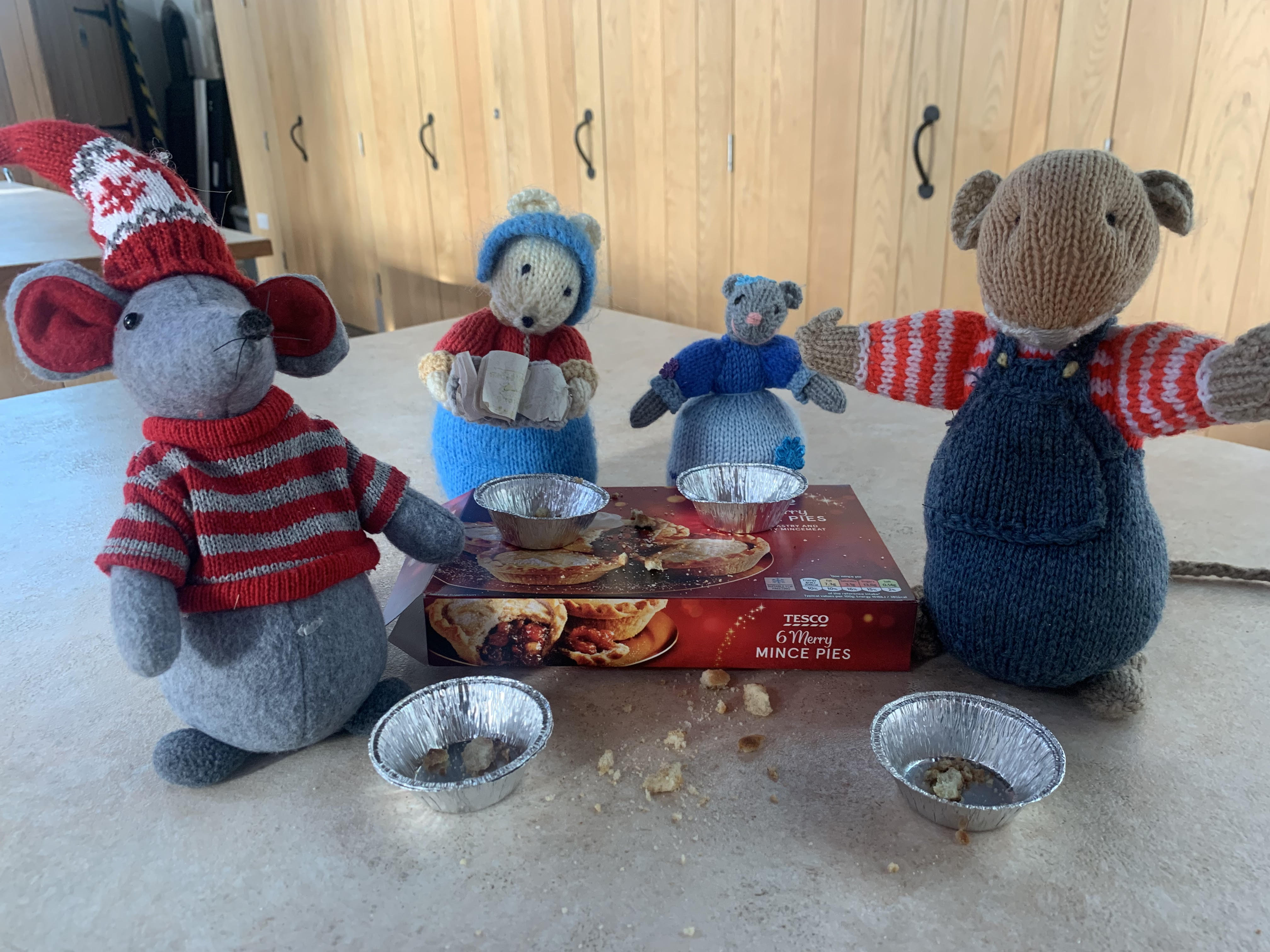 The family enjoying the last of the mince pies