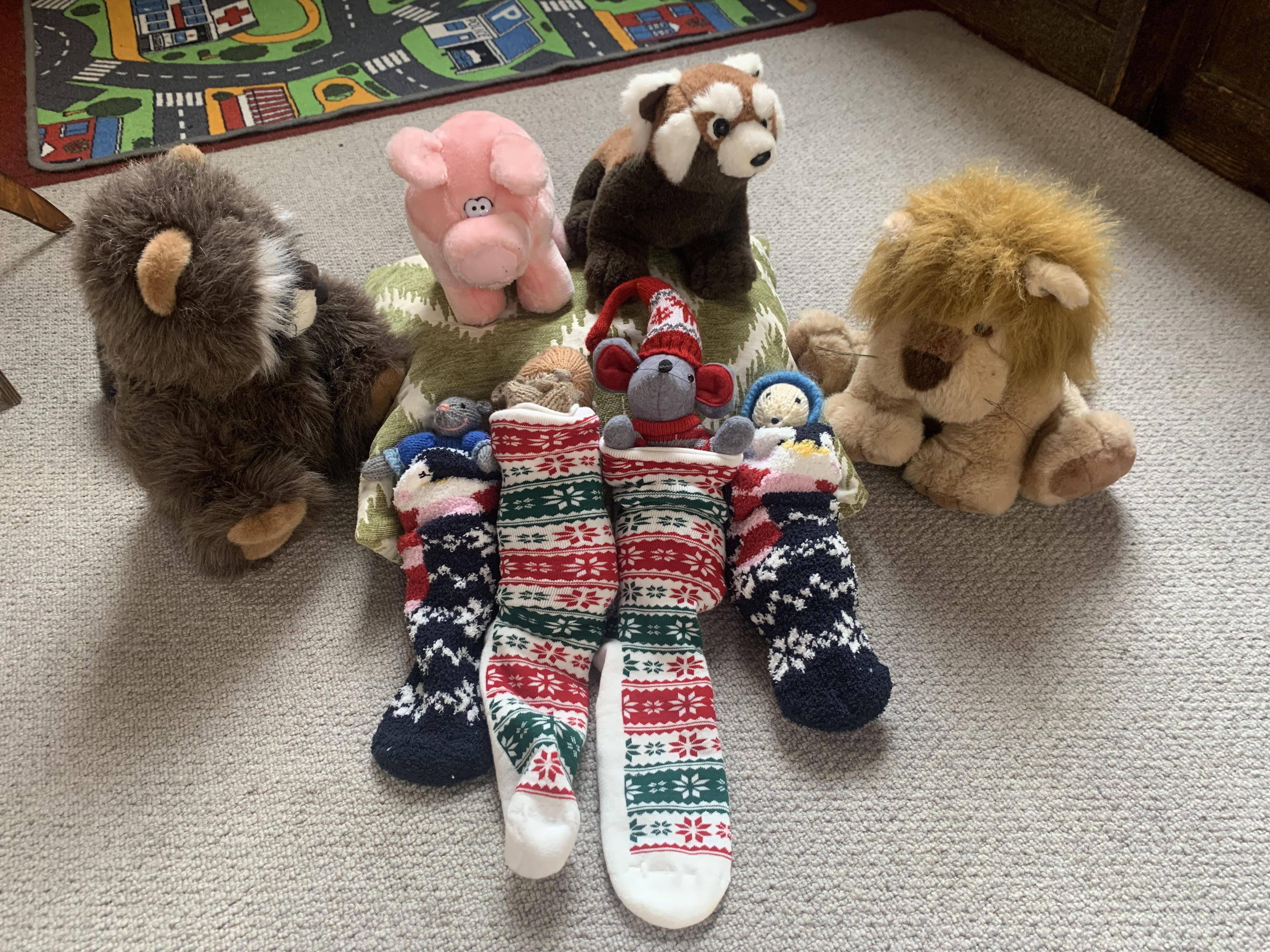 Chris and Hattie camping in the children’s area