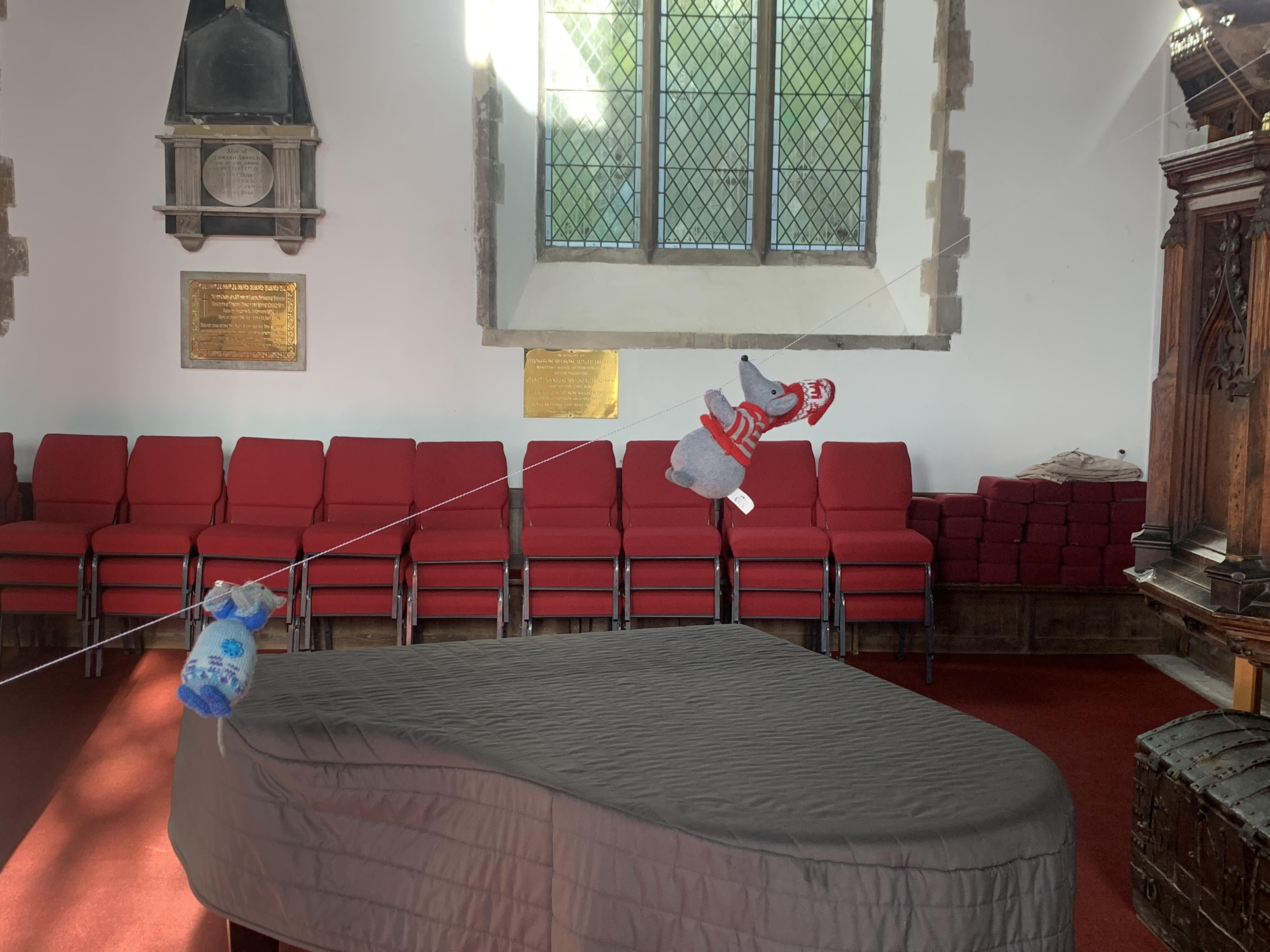 TChris and Hattie zip-lining from the pulpit